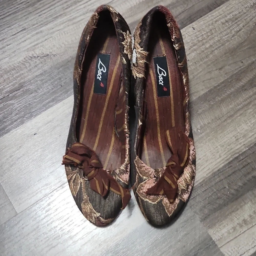1920s Vintage Look Heels Size 6.5 Bow Has Matching  Costume